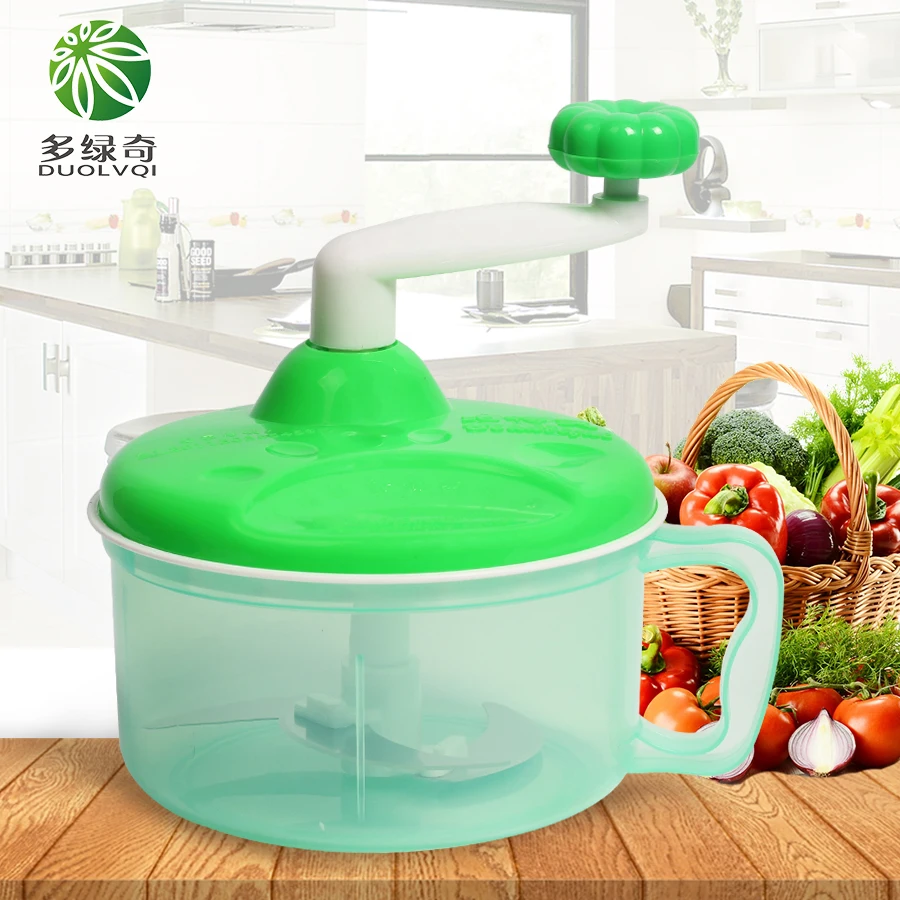 

DUOLVQI Multifunction High Speedy Garlic Cutter Vegetable Fruit Twist Shredder Manual Meat Grinder hand chopper