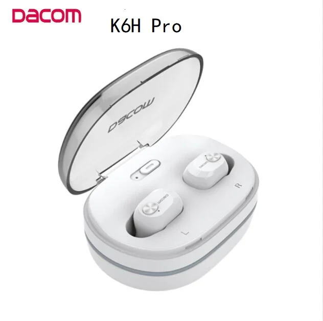 DACOM K6H Pro беспроводные bluetooth-наушники TWS V5.0, мини невидимые наушники, Автоматическое Сопряжение для Xiaomi, huawei, samsung, iPhone - Цвет: k6h pro wht