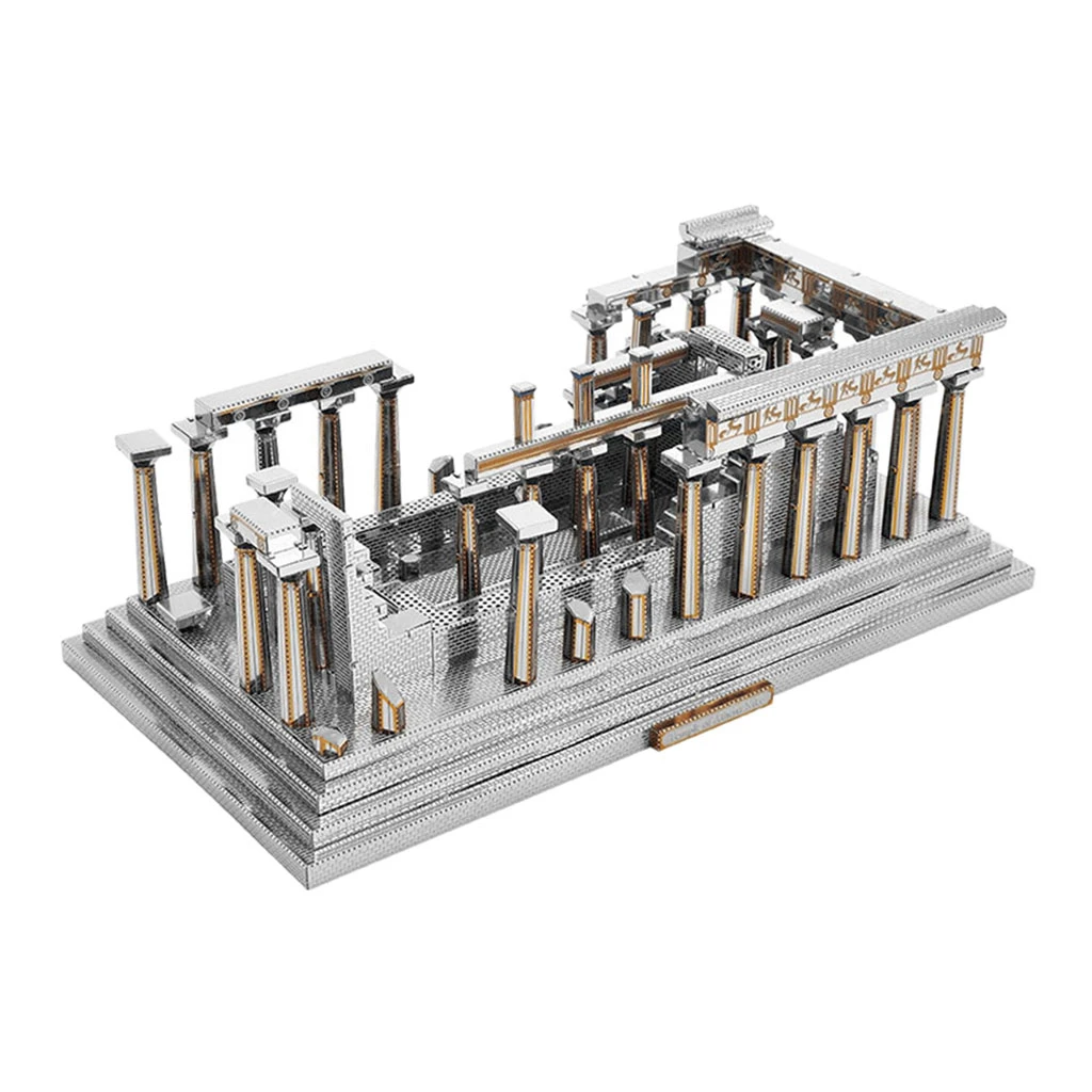 142pcs/ set 3D Metal Puzzles - DIY Greece Temple of Athena Model Assemble Model Kits Jigsaw Building Toy Home Decor Souvenirs