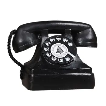 

Retro resin craft ornaments Photography retro props Dirty to do the old landline phone home office furniture decoration