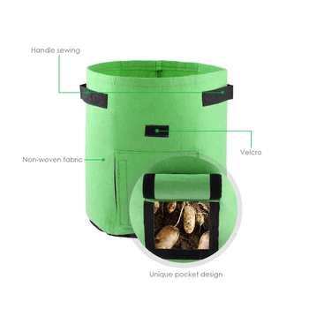 

5Pcs Potato Tomato moestuin Plant Growth Bag Vegetable planting pot Bag home garden jardin Vertical Garden Grow Bag pot Bag Box