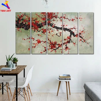 

The Plum Blossom Canvas Painting Handmade Modern Abstract Oil Painting on Canvas Chinese Flower Oil Painting No Framed JYJLV204