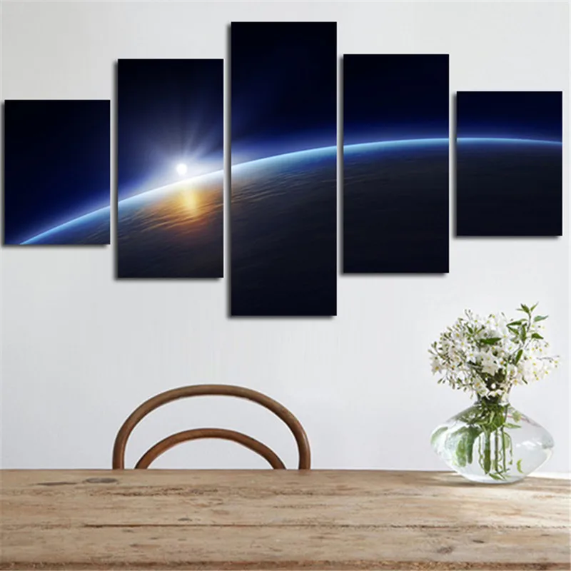 ALMUDENA-Unframed-Wall-Tableau-Picture-Art-Canvas-Painting-Light-Around-Surface-Of-Earth-Home-Decor-For (4)