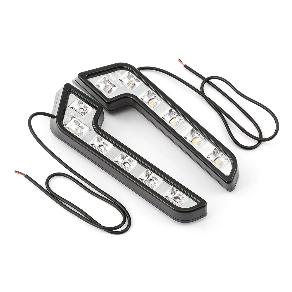 

2PCS 6 LED Universal Car Auto Driving Lamp Fog 12V DRL Daytime Running Light White Daylight LED Car Running Lamps