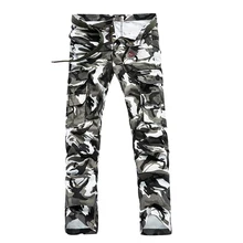 Мужские камуфляжные брюки, мужские хлопковые комбинезоны, повседневные брюки карго, камуфляжные брюки