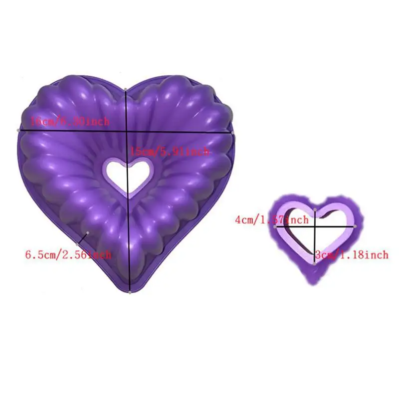 Heart Shape Cake Mold Love Silicone Freezing And Baking Pastry Molds Mousse New 