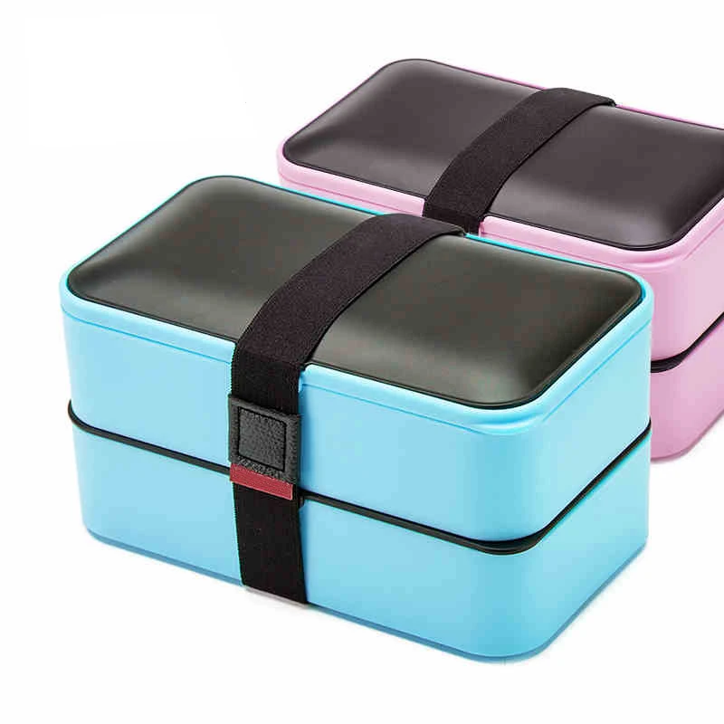 ONEUP Ланч-бокс PP/Silicone 1200 мл bento box с столовыми приборами экологически чистый BPA бесплатно здоровый портативный контейнер для хранения еды