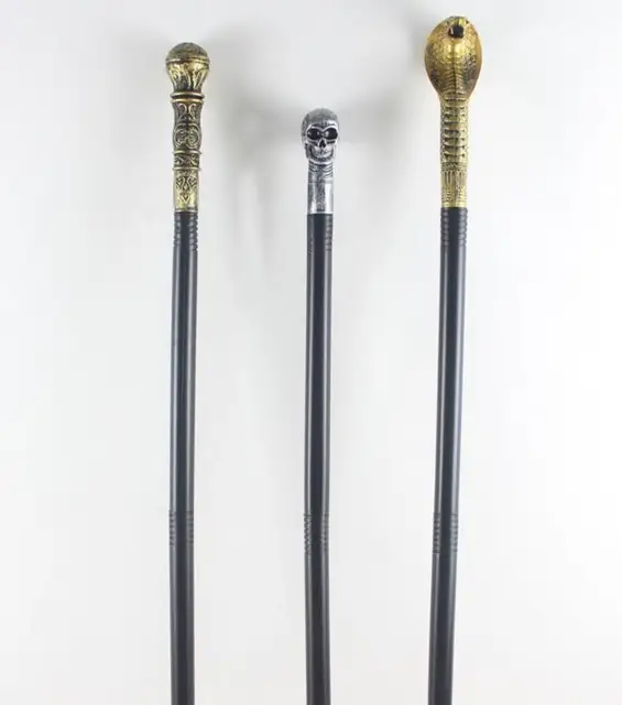 evil witch halloween fancy dress handheld cane staff snake skeleton skull king magic wands canes costume