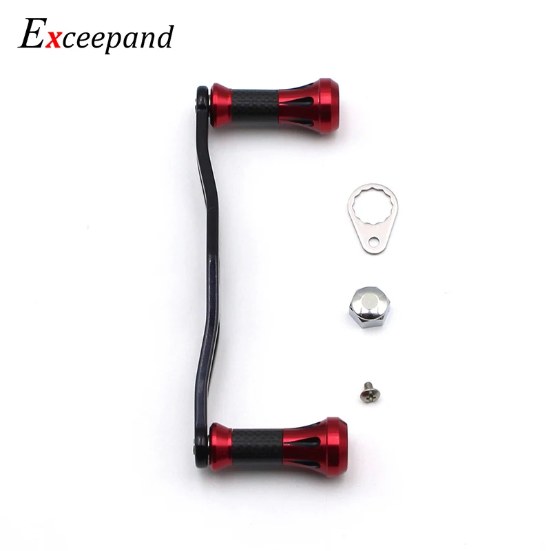 Exceepand Powerful Baitcaster Fishing Reel Handle for Abu Garcia Daiwa Low Profile Baitcasting Reel Grips Carbon Fiber Tubes