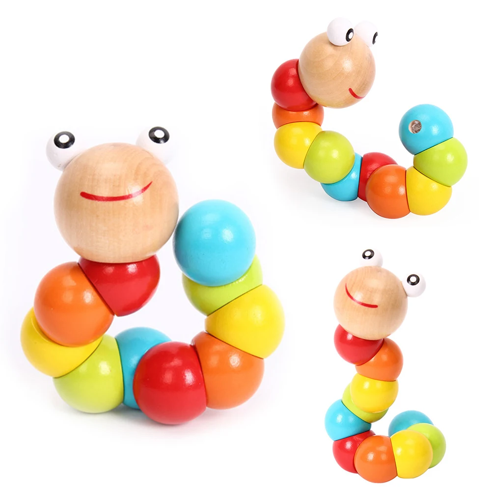 

Wooden Worm Toys Children's Early Education Wooden Jigsaw Puzzle Dressing Game Baby Wooden Puzzle Toys