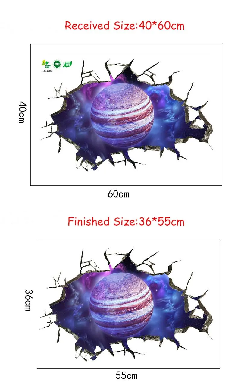 3D кирпичная стена Млечный Путь планета Наклейка на стену для детей мальчик комната Домашний декор космическое пространство галактика искусство Фреска пол потолок наклейки на стены