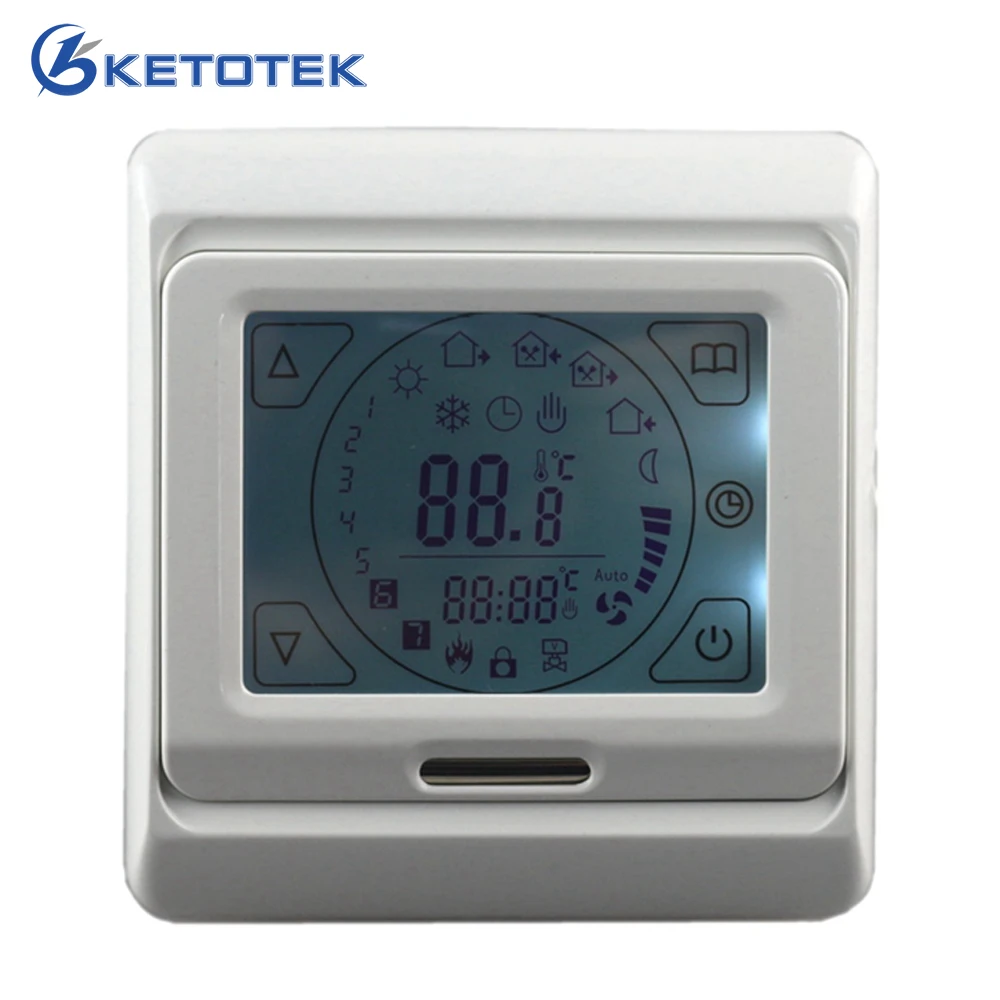 Digital LCD Floor Heating Thermostat 16A Touch Screen Programmable Room