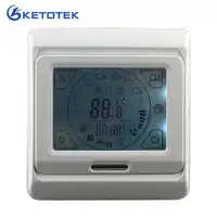 Digitale LCD Vloerverwarming Thermostaat 16A Touchscreen Programmeerbare Kamer Warm Temperatuurregelaar Blauw Backlight 2017