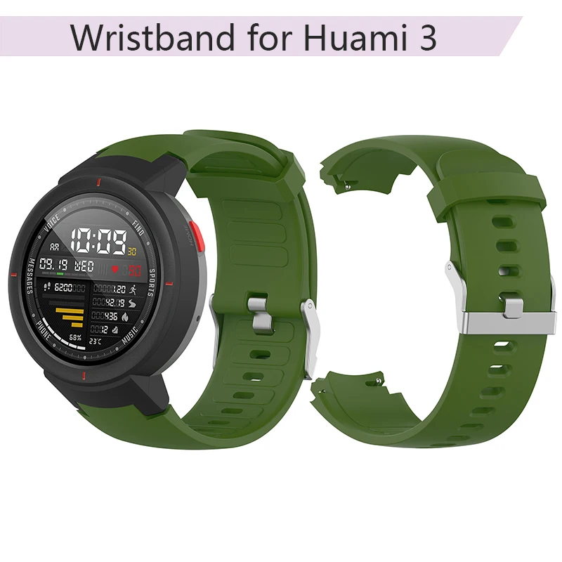 Спортивный силиконовый ремешок для Huami Amazfit Verge 3 наручные часы наручных часов