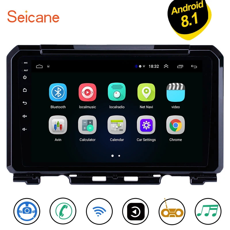 

Seicane Android 8.1 9 Inch Car GPS Navigation Unit Player Radio For Suzuki Jimny 2019 Support DVR Wifi-OBDII DAB+ TPMS