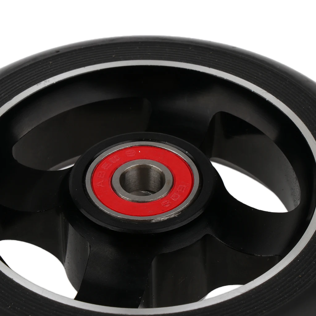 2pcs Replacement 100mm Push/Kick/Stunt Scooter Wheels with Bearings & Bushings