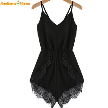 Newly Design Women Strap Sleeveless Lace Chiffon Party Jumpsuit Rompers Playsuit Dec30