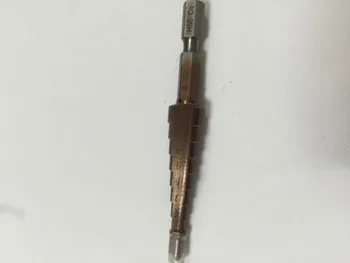 

Quick-change 1/4" Hex Shank Step Cone Drill Bit 4-12mm Hole Cutte
