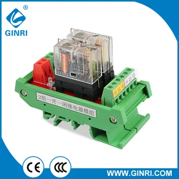 

Ginri JR-2L1 omron relay module input voltage 5V,12V,24V SPDT OMRON 2 channel trigger relay board free shipping