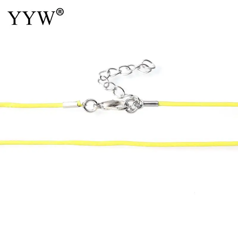 Collar de Cordón Encerado CHEPL Cuerda de Collar Negro Cordón para Collar con El Corchete Langosta para Collar Pulsera Accesorios de Fabricación de Joyas