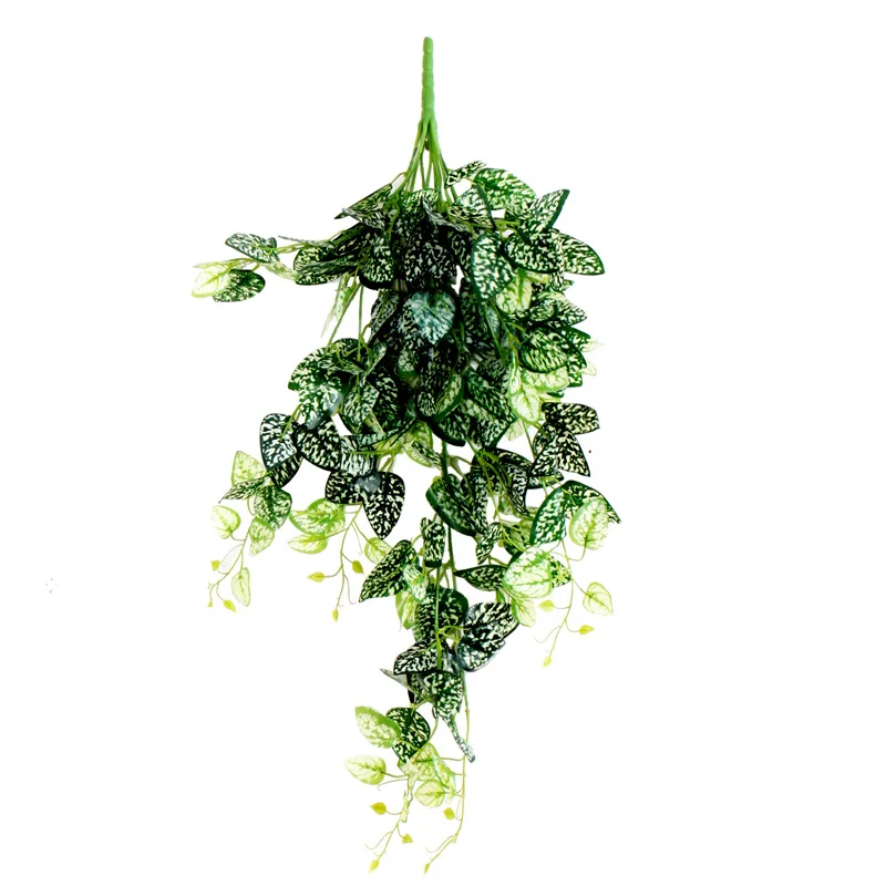 Цветок лоза ротанга подвесное растение искусственные листья лоза Настенная Корзина Аксессуары Балконная стена украшение дома зеленая висячая - Цвет: Spot vine