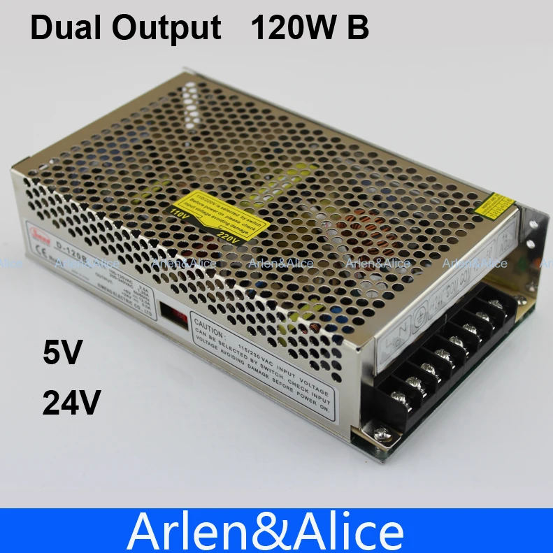 120 Вт Двойной выход 5 в 24 импульсный источник питания AC к DC DC6A DC4A|power supply toshiba laptop|power