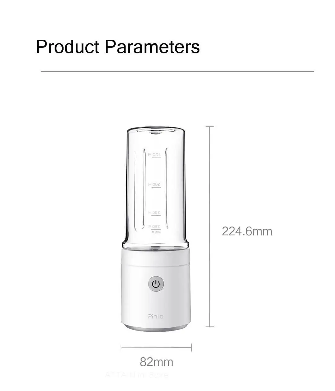  Xiaomi Pinlo Portable Fruit Juicer Cup 350ml Small Food Vegetable Machine Mini Electric Juicer Sque