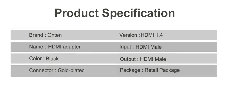Hdmi-hdmi разъем «Папа-папа» позолоченный 4K HDMI адаптер, преобразователь, удлинитель муфта для ноутбук с HDTV проектор