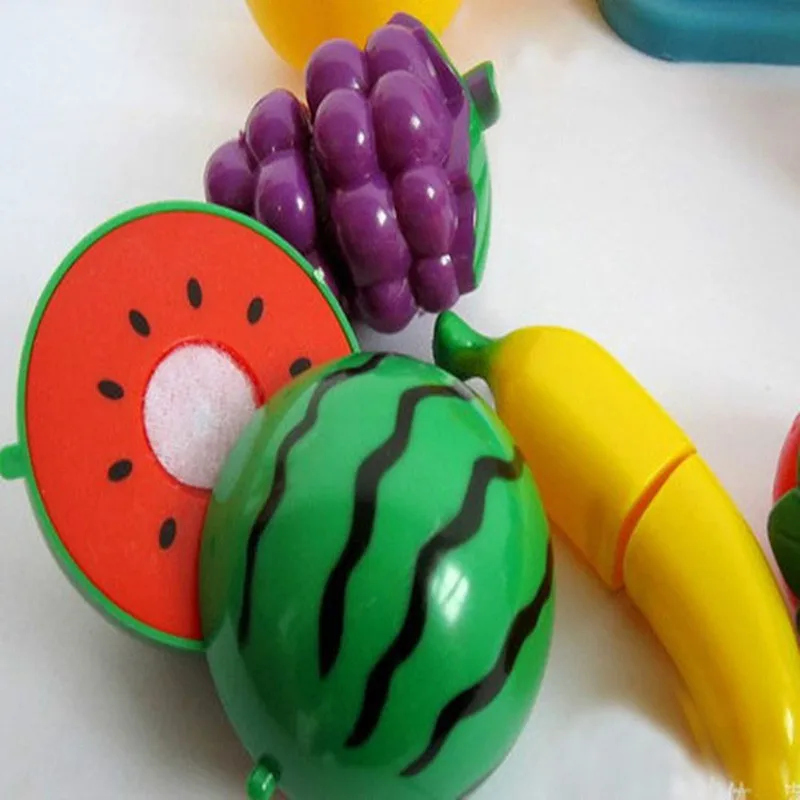 Для резки Дети Притворяться, играть в развивающие игрушки Кук Косплэй Пластик Кухня Еда фрукты овощи