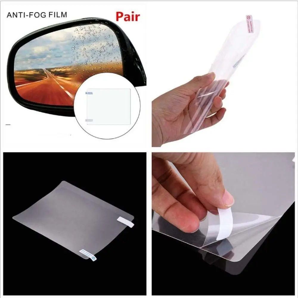

0.5x1m Sunice Anti-fog Film Wrap Vehicle Rear View Mirror Sticker Waterproof Film Self-adhesive Film Clear Vision Bathroom/Car