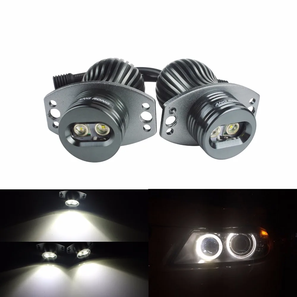 ANGRONG 20W LED For BMW 3 Series E90 E91 Headlight Angel Eyes Halo Light Bulbs No Error