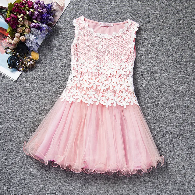 Korean flower summer lace baby Girls sleeveless tutu