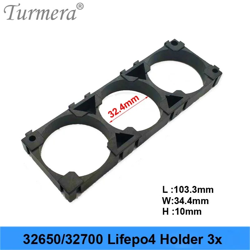 

Turmera new 32650 32700 3x Battery Holder Cell Safety Anti Vibration Plastic Brackets For 32650 32700 battery pack 2019 new jan1