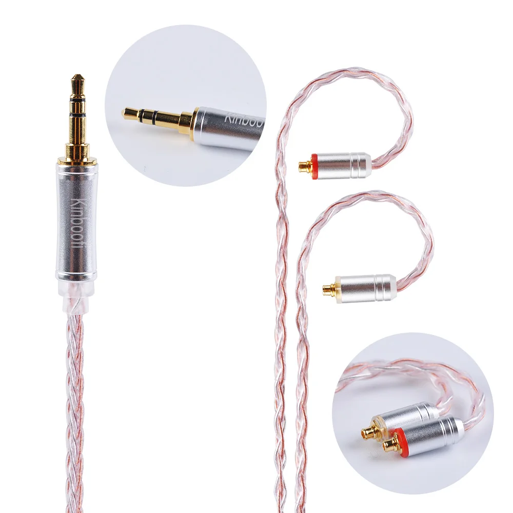 MMCX DIY кабель 8 ядер для Shure SE215 SE535 SE846 посеребренные кабели 3 5 мм 2 4 сбалансированные