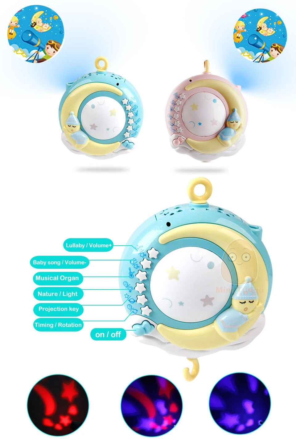 baby shower toys Baby Rattles Crib Mobiles Toy Holder Rotating Mobile Bed Bell Musical Box Projection 0-12 Months Newborn Infant Baby Boy Toys Baby & Toddler Toys luxury