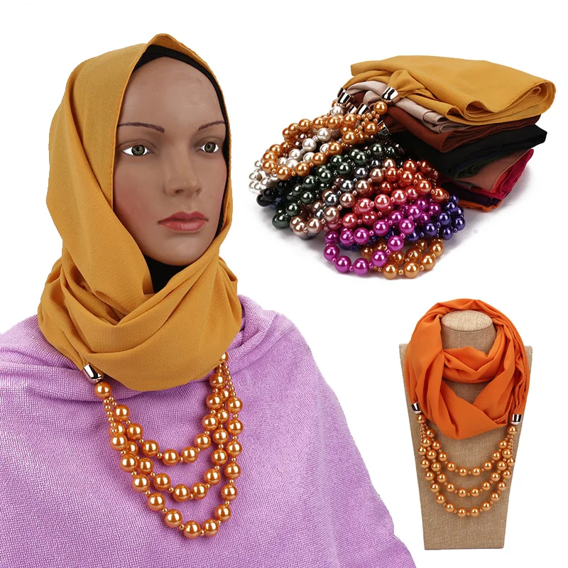 Женский шарф декоративный головной убор модный хиджаб мусульманский