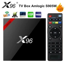 New X96 X96W Android 7.1 TV Box Amlogic S905W 2GB RAM 16GB ROM Bluetooth4.0 Quad Core 2.4G WIFI HDMI 2.0 4K*2K HD Set Top Box