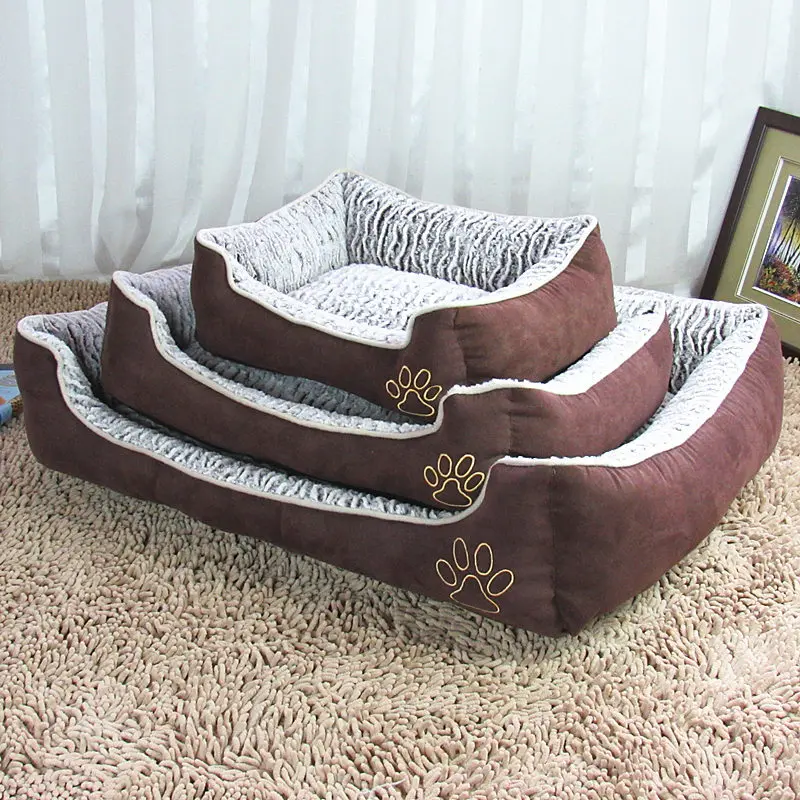 Роскошная большая кровать для собаки, дивана, собаки, кошки, подушка для питомца, домик для кроватки, кровать для питомца, большое одеяло, подушка, корзина для больших собак
