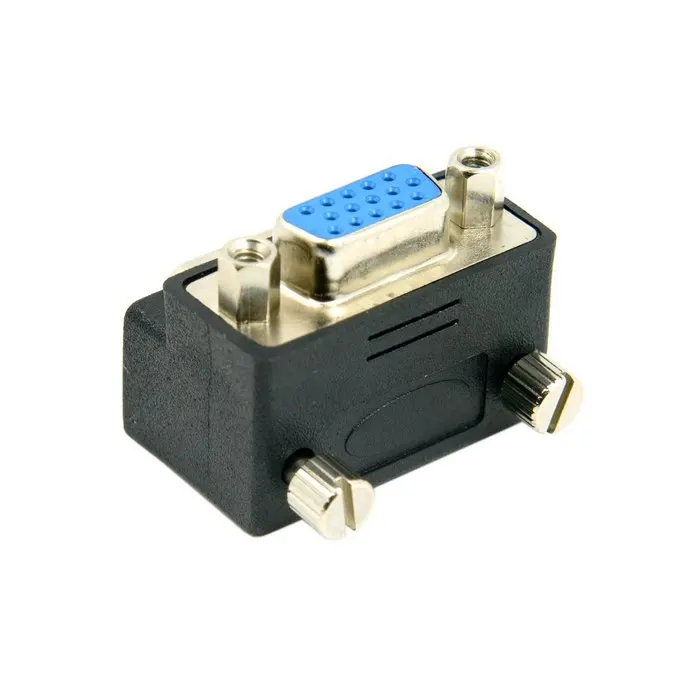 270 Degree Right Angled VGA SVGA 15pin HDB15 Male To Female extension video Adapter