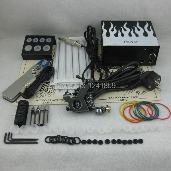 

Complete Tattoo Kit Set Tattoo Gun Power Supply Needle Grip Tip Combo Kit Set Supply TKS117#