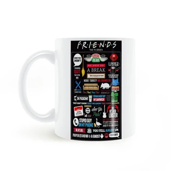 

New Friends TV Show Series White Ceramic Coffee Tea Cup Mug FRIENDS TV Show Coffee Mug