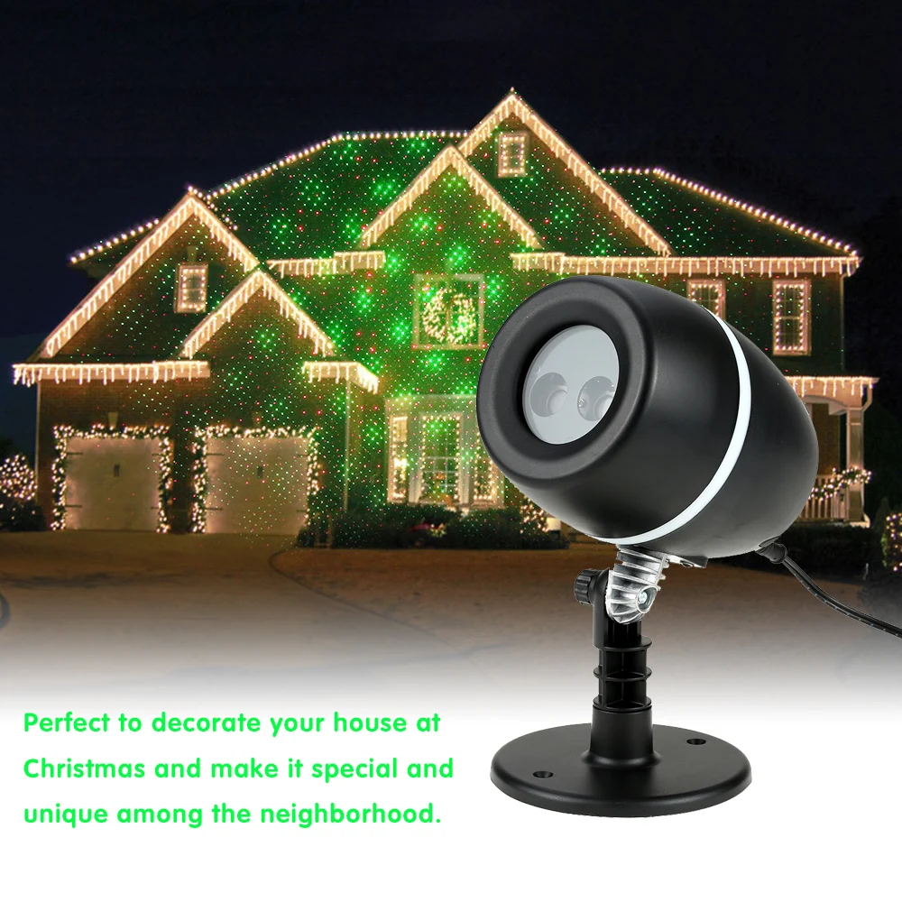 

Tomshine LED laser Projector Lawn Lamp Light UL GS Certificate Starry Christmas Spotlight 3 Light Color Dynamic Steady Pattern