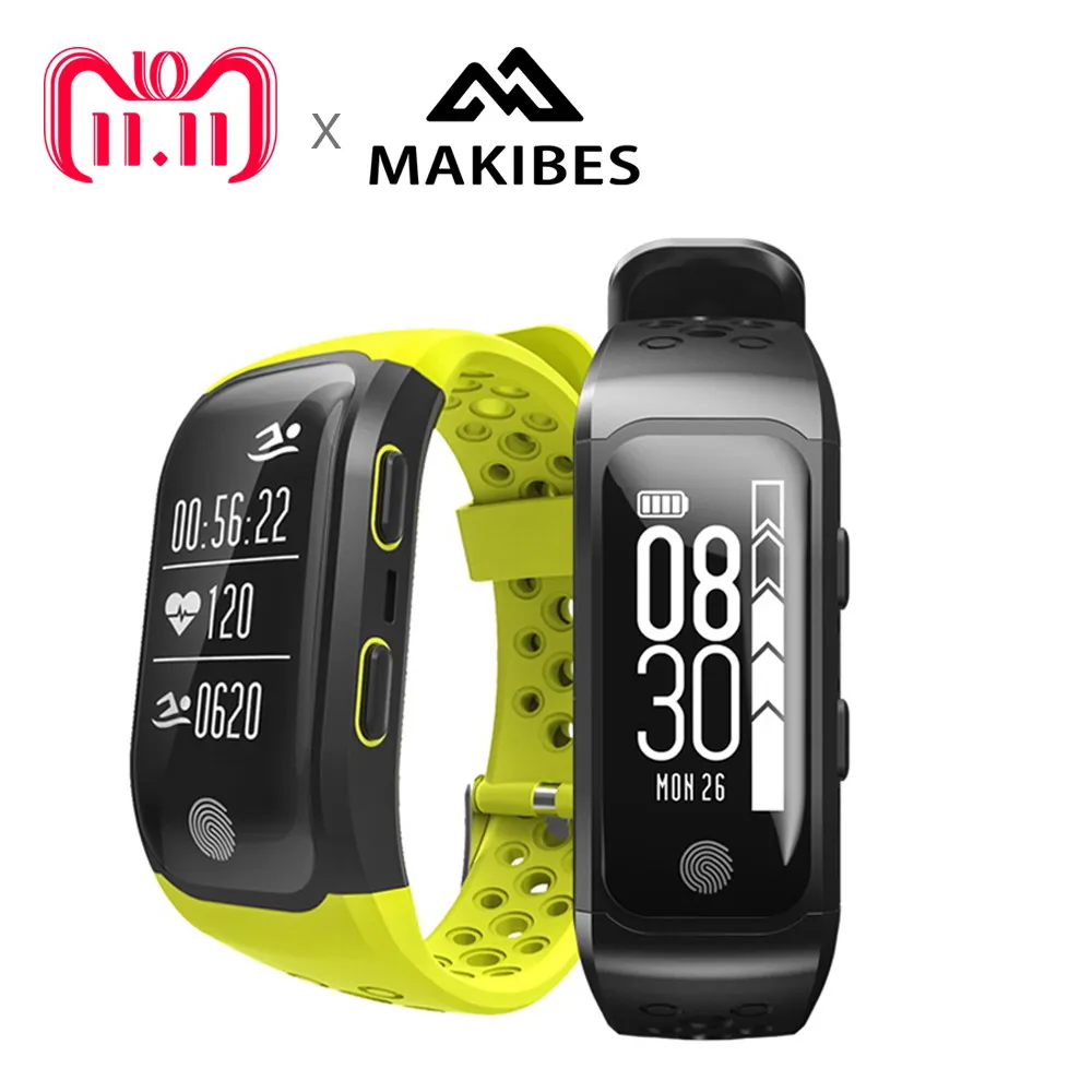 

Makibes G03 men's Bracelet IP68 Waterproof Smart Band Heart Rate Monitor Call Reminder GPS S908 Sports Bracelet