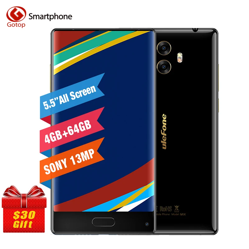 Ulefone Mix MT6750T Восьмиядерный сотовый телефон 5 дюймов Android 7 0 смартфон 4 ГБ ОЗУ 64 Гб ПЗУ