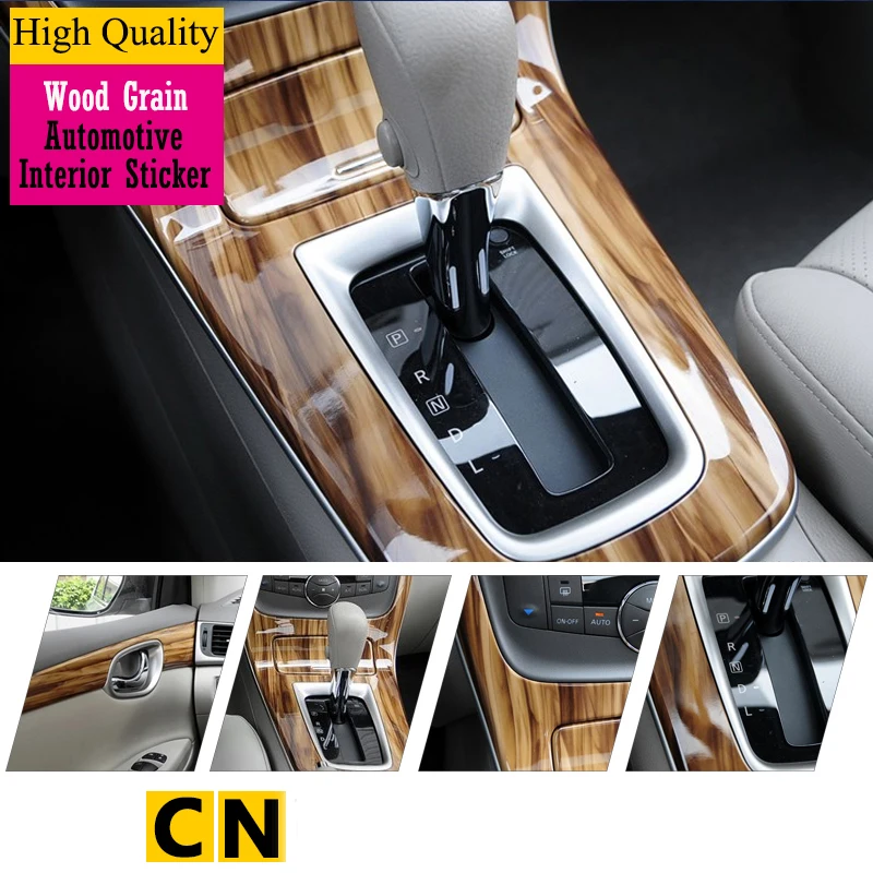 

Car Styling Wood Grain Carbon Fiber Automotive Interior Stickers For Volkswagen Mercedes Bmw All Brand Models Car Accessories