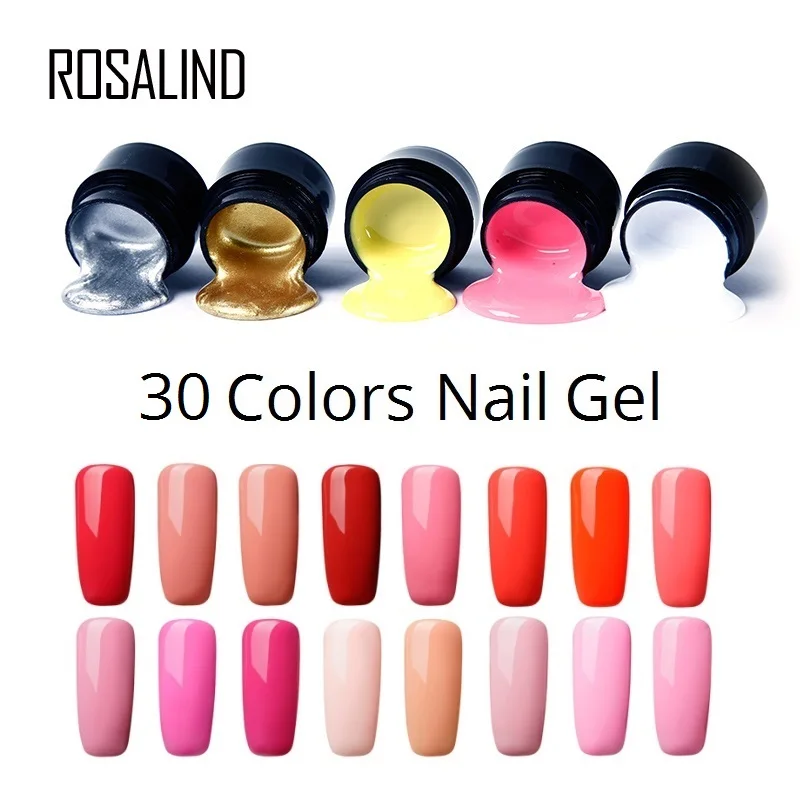 

Rosalind Pink Nude Colors UV Gel Nail Polish Gel Varnish Nail Art Semi Permanent Enamel Nails Gel Make Up 5ML Nail Polish