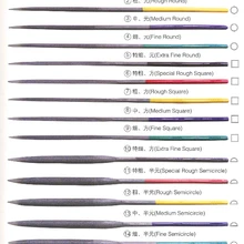 15 шт. 200 мм цвет полукруглая файлы разных в форме ювелиры надфилей комплект