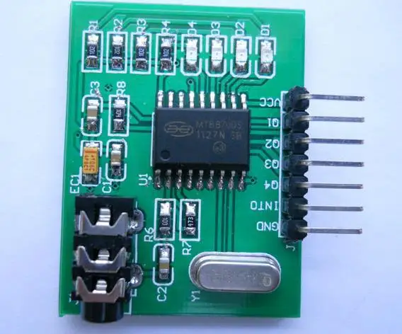 Бесплатная доставка! DTMF управления голосовой набор модуль декодирования аудио MT8870 с аудио кабель