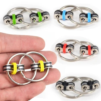 

1 Pc Mini Key Ring Fidget Hand Spinner Antistress Toy Metal Spinner Key Ring ADHD Relieve Stress Gifts Fidget Toy