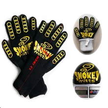 Желтый двусторонний силиконовый барбекю инструменты жаростойкая печь для барбекю гриль кухонные перчатки